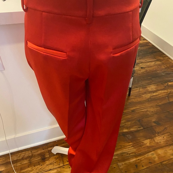 Zara Vibrant Red heavyweight Women's Trousers - Picture 2 of 5